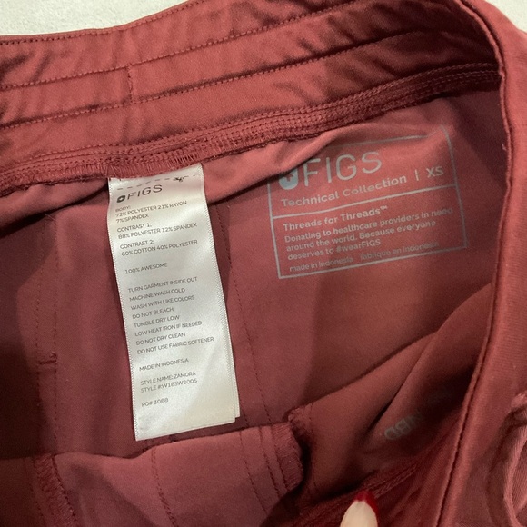 Figs Women's Burgundy Jogger Pants - Picture 7 of 13